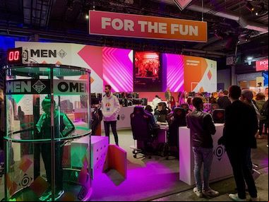 animation-salon-stand-Omen-jeux-ball-storm-PGW-Paris